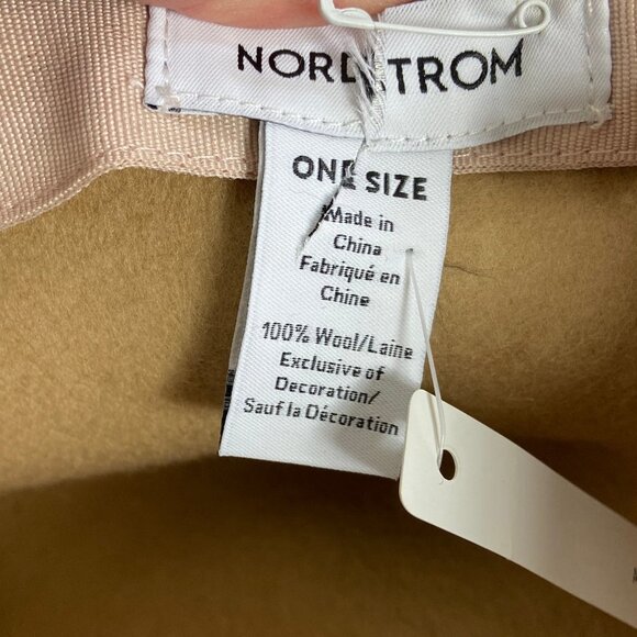 NWT Nordstrom 100% Wool Felt Fedora Hat Brown Adjustable Ribbon Felted‎ New Tags - Picture 3 of 10